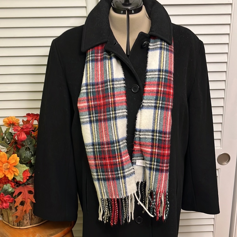 Black Liz Claiborne wool button down coat size 22W